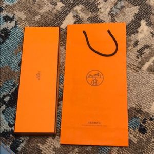 Hermès tie box and bag